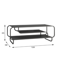 Mesa de Centro de Metal Moderna Nórdica para Sala de Estar, Mesa de Té con Esquinas Redondeadas, Venta al por Mayor de Fábrica a Precio Económico