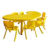 Table et chaise de jardin d'enfants, table de lune pour enfants, table de jeu de jouet en plastique domestique, table de lune épaissie pour bébé