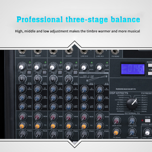 OEM EG82222SD Professional Audio Mixer Built-in 16 Reverb 8 Channel DJ Mixing <b>Console</b> Marshalling - Product Image 5