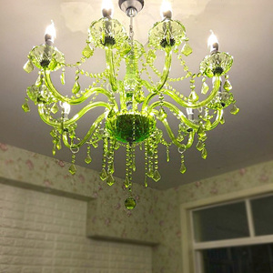 JYLIGHTING Lampadari Verdi in Cristallo, Luci per Camera da Letto, Lampadari in Cristallo per Matrimoni - Product Image 3