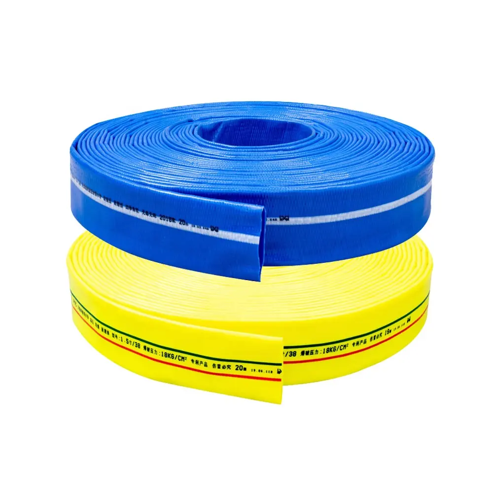 Hot sale fire hose types for sale layflat water pump hose pipe