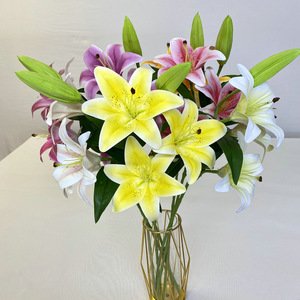Fleurs artificielles Queyiyi, lys de 30 cm à 100 cm, imperméables, décoration d'intérieur, accessoires de mariage - Product Image 2