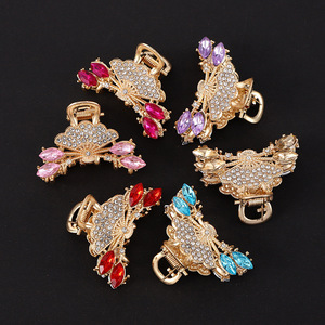 Pinzas de Pelo de Aleación Modernas para Mujer, Pinza de Tiburón de 13 cm con Diamantes de Imitación, Accesorio para Fiesta - Product Image 2