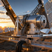 Pièces CNC en aluminium pour systèmes solaires : Connecteur de chemin de câbles, Support de miroir Héliostat, Boîtier de boîte de vitesses d'azimut du Héliostat