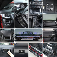 Accessoires intérieurs de voiture de luxe en fibre de carbone souple noire, kits d'autocollants décoratifs pour Tacoma 2016-2020