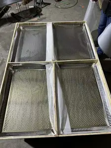 Bandeja deshidratadora de secado 304 de acero inoxidable hecha a medida/bandeja de hoja de Metal perforada bandeja perforada para hornear para secar frutas
