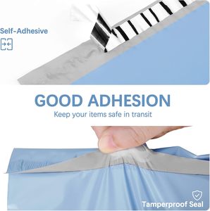 Enveloppes en polyéthylène bleu brume, grandes et épaisses, auto-adhésives, imperméables et résistantes aux déchirures, pour l'expédition de vêtements et les petites entreprises - Product Image 3