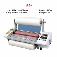Machine à plastifier de bureau NWD A3/A2, version anglaise, 4 rouleaux, pour autocollants, plastifieuse à froid et à chaud, machine à rouler les films photo