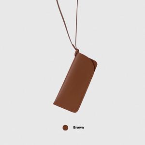 Genuine Leather Eyeglasses <b>Case</b> with Lanyard Travel Portable <b>Glasses</b> Pouch <b>for</b> Sunglasses Storage Custom Logo Wholesale - Product Image 5