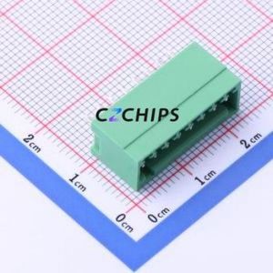 DB2EVC-2.54-8P-GN Plug-in Terminal Block Through hole,P=2.54mm Connector Board-to-Board / Socket - Closed 1x8P 2.54mm Green - Product Image 1