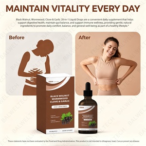 Produit phare : Teinture de Noyer Noir et Absinthe 20-en-1, Marque Privée, Nettoyant Intestinal, Gouttes Liquides de Noyer Noir, Absinthe et Clou de Girofle - Product Image 6