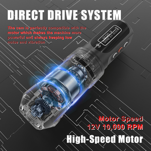 Máquina <span class=keywords><strong>de</strong></span> <span class=keywords><strong>Tatuaje</strong></span> Rotativa Inalámbrica con Motor sin Núcleo, Carrera <span class=keywords><strong>de</strong></span> 4mm, Pistola Recargable con Dos Baterías <span class=keywords><strong>de</strong></span> 2000mAh - Product Image 6
