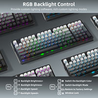 Teclado Mecánico Inalámbrico Zornher ZH980, PCB RGB Intercambiable en Caliente, Teclado Trimodal con Teclado Numérico para Oficina