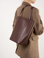 Sac fourre-tout en cuir de vachette Niche avec logo personnalisé, seau de grande capacité en cuir pour femmes nouvelle main à épaule unique haut de gamme