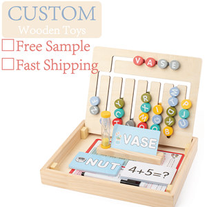 Fabbricazione professionale bambini educativi di apprendimento Montessori giocattoli in <span class=keywords><strong>legno</strong></span> <span class=keywords><strong>per</strong></span> bambini inglese e matematica giocattoli di apprendimento - Product Image 1