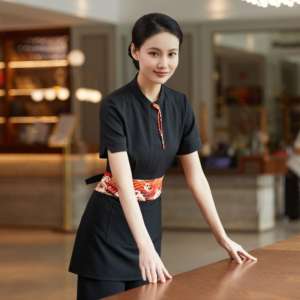 ชุดยูนิฟอร์มบริกรโรงแรมและพนักงานเสิร์ฟสไตล์จีนแบบตะวันตก - Product Image 4