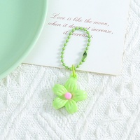 Porte-clés créatif en plastique motif fleur de cerisier colorée, ornement DIY, pendentif polyvalent pour sac ou poupée, accessoire de porte-clés