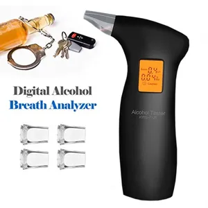 Portable Automatic Keychain Digital LCD Analyzer Alcohol Checker breath Mouthpiece Alcohol Tester Breathalyzer