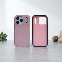 Étui de téléphone portable en cuir Pebble de luxe personnalisé, accessoires, coque de téléphone en cuir vegan pour iPhone 18 Pro Max