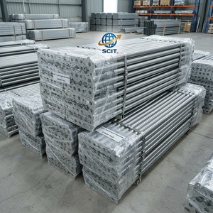 Étai métallique télescopique réglable robuste Q235 peint pour échafaudage de construction, étaiement et coffrage de dalles de béton - Product Image 1