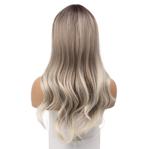Peluca sintética <span class=keywords><strong>de</strong></span> corte <span class=keywords><strong>de</strong></span> pelo <span class=keywords><strong>de</strong></span> moda 24 pulgadas gradiente marrón gradación Sexy pelo <span class=keywords><strong>ondulado</strong></span> largo rizado pelucas sintéticas <span class=keywords><strong>para</strong></span> mujeres niñas - Product Image 5