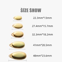 Vente en gros de lames OEM multi-tailles cuillère en métal cuillères à bruit lisse appâts accessoires de cuillère de pêche
