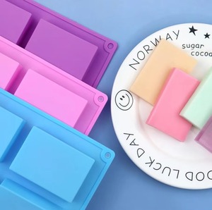Moule en silicone rectangulaire à 6 cavités, qualité alimentaire, antiadhésif, pour la fabrication de savon, plateau de cuisson multi-usages pour savon artisanal et gâteaux faits maison - Product Image 2
