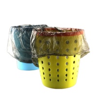 Sacs poubelles à soufflets latéraux thermosoudés en PE jetables avec logo personnalisé et taille sur mesure pour la maison, la cuisine, le bureau et l'emballage