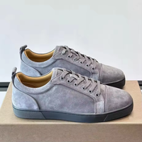 Sneakers de luxe de haute qualité à semelle rouge, design classique, lacets plats, chaussures de skate, chaussures de sport pour hommes, course en plein air