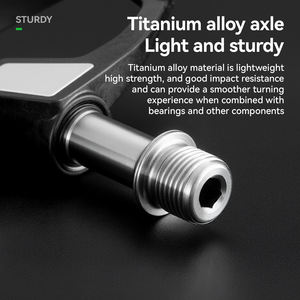 <span class=keywords><strong>ROCKBROS</strong></span>-Pedal de bloqueo de bicicleta de carretera de fibra de carbono con eje de titanio, equipo de ciclismo con placa de bloqueo SPD - Product Image 5