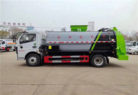 Camion benne arrière manuel diesel professionnel de 8 mètres cubes pour déchets de cuisine, Dongfeng 4X2 4WD, véhicule de collecte des déchets alimentaires