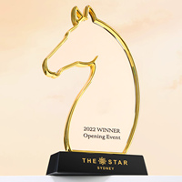 Coupe de récompense de la compétition de gravure sur métal 2026, trophée sur le thème du cheval