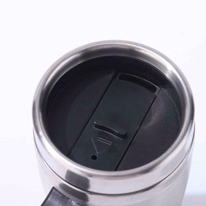 Stainless Steel Tumbler With Handle And Lid <b>Double</b> <b>Wall</b> Vacuum Insulated Travel Mug Minimalist Design - Product Image 3