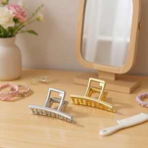 Pince à cheveux en métal Angelina 4,5 cm, petite barrette à une seule griffe pour femmes et filles, accessoires pour cheveux - Product Image 5