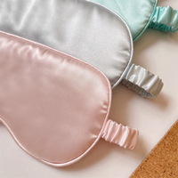 Masque pour les yeux en satin de soie personnalisé avec logo - Masque de sommeil respirant et occultant pour l'été et l'hiver