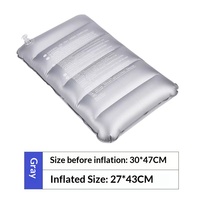 PVC Gevlokte Opblaasbare Slaapkussen Reiskussen Buitenkamperen Slaapkussen 47x30cm Rechthoekig Groothandel