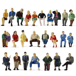 P4806 Model Railway Train Accessories O scale 1:50 All Seated Figure Painted People