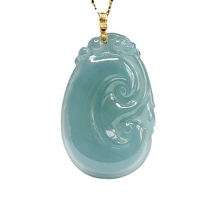 2026 Liontin Zamrud Ximang Bertatahkan Emas 18k Blue Water Ruyi Jade Factory Live Broadcast S2113001 - Product Image 4