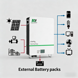 ระบบพลังงานแสงอาทิตย์ออลอินวัน ไฮบริด 10KW 10000W 20KW แบบออฟกริด ชุดแบตเตอรี่ครบชุด - Product Image 2
