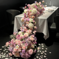 Centre de table cascade Floson OEM/ODM pour décoration de mariage, fleurs artificielles mixtes, accessoires de mariage