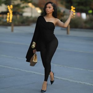 Combinaison asymétrique femme 2026 personnalisée, body en maille patchwork, tenue de soirée sexy, design drapé sans couture - Product Image 2