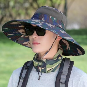 Wide Brimmed Bucket <b>Hat</b> For Men Women Camouflage Breathable <b>Summer</b> Outdoor Sun Protection <b>Hat</b> 56-58Cm - Product Image 3