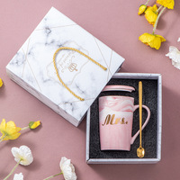 Vente chaude : Coffret cadeau de tasses en céramique pour couple Mr. et Mme, motif marbre Sweet Life, ensemble de tasses à café Mr et Mme