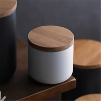 Pot de rangement en céramique nordique avec couvercle solide stockage des aliments bouteille scellée réservoir Pot Snack support bidon pour accessoires de cuisine