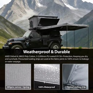 Carpa de techo para coche, tipo rígido, apertura automática, extendida, una habitación, cuatro estaciones, tela Oxford, poliéster, doble capa - Product Image 2