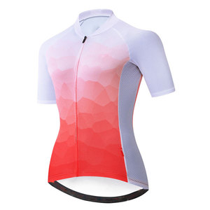 Maillot de cyclisme pour femme à manches courtes, imprimé géométrique abstrait, séchage rapide, coupe ajustée, pour entraînement cycliste en salle - Product Image 5