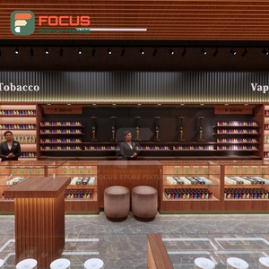 ตู้โชว์ร้านขายบุหรี่แบบโมดูลาร์ ตู้โชว์ไม้และกระจกพร้อมไฟ LED ตู้โชว์ยาสูบ - Product Image 3