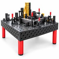Meja Las Fleksibel 3D dari Besi Cor dengan Perlengkapan Pekerjaan Robotik Multi-Lubang untuk Pemasangan dan Pengelasan