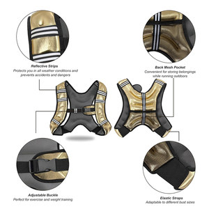 PU Leather trọng vest cho phụ nữ và nam giới 6LB 8lb12lb bán buôn tập thể dục trọng lượng đào tạo vest - Product Image 2