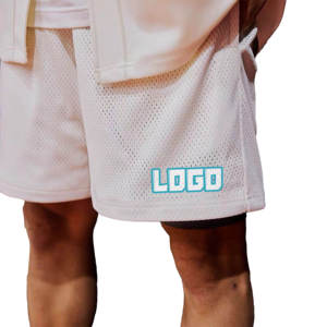 <span class=keywords><strong>Shorts</strong></span> de Basquete Masculinos de Camada Dupla com Estampa Total, Acima do Joelho, 5 Polegadas de Entrepernas, Sublimação Personalizada, Estilo Streetwear - Product Image 5